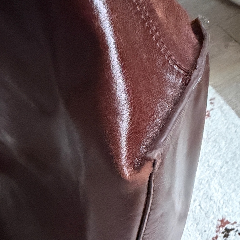 🪐 ZARA 🪐 Max Leather Tote Bag • Brown • One size only - Picture 6 of 16
